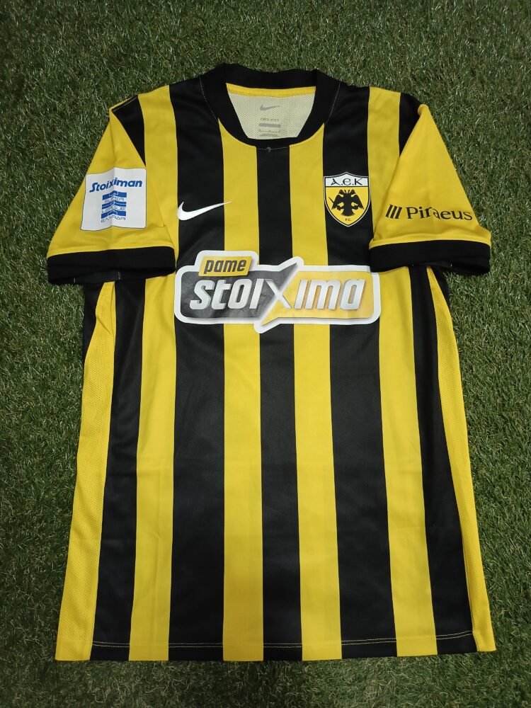 MATCH WORN OR ISSUED SHIRT MIJAT GACINOVIC AEK F.C SEASON 2025/26 SUPER LEAGUE - Image 3