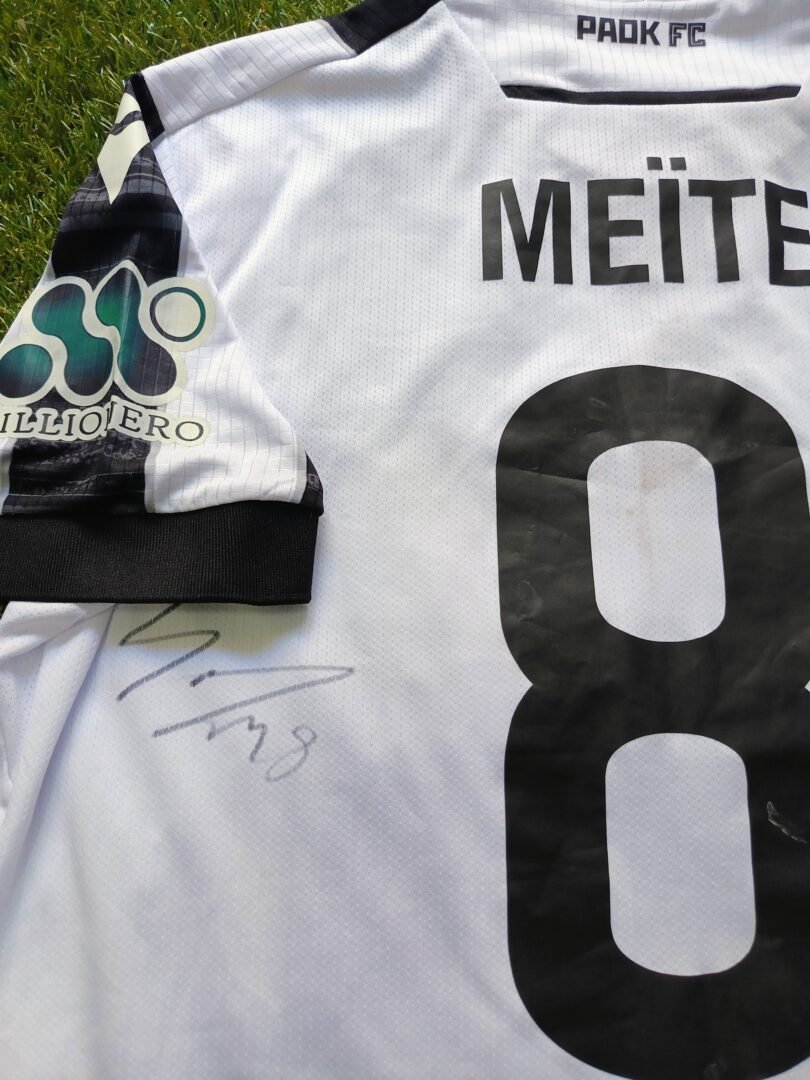 COLLECTABLE MATCH WORN SHIRT DIRTY AND SIGNED OF THE GREEK CHAMPIONS 2023/24 SOUALIHO MEITE PAOK F.C CONFERENCE LEAGUE - Image 4