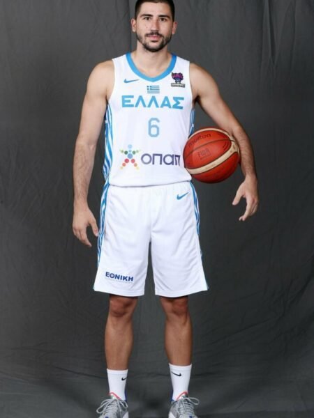 MATCH ISSUED OR WORN SHIRT DIMITRIS MORAITIS NATIONAL GREEK TEAM QUALIFYING EUROBASKET