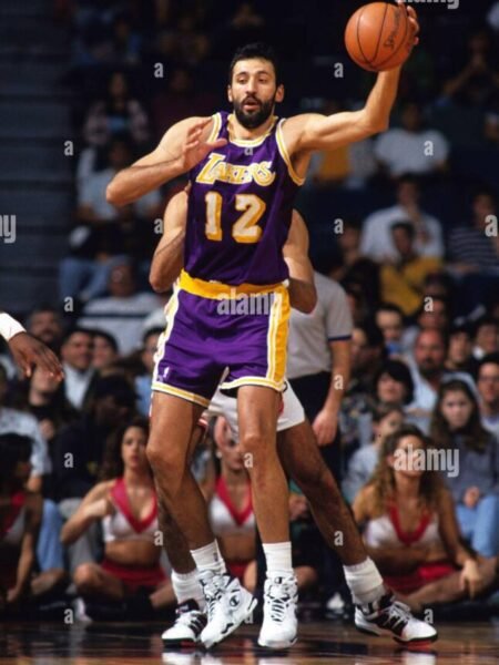 COLLECTABLE LOS ANGELES LAKERS JERSEY SIGNED BY THE LEGEND OF EUROPEAN - SERBIAN BASKETBALL AND HALL OF FAMER VLADE DIVAC COA BECKETT