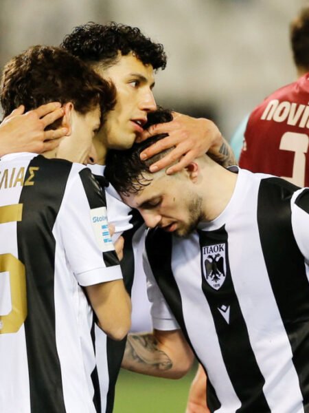 OFFICIAL GAME USED PUMA BALL SUPER LEAGUE SIGNED BY ALL THE PLAYERS OF PAOK F.C 100 YEARS