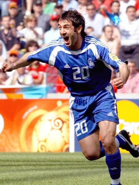 REPLICA ADIDAS SHIRT OF EURO 2004 SIGNED BY THE CAPTAIN AND EUROPEAN CHAMPION GIORGO KARAGKOUNI