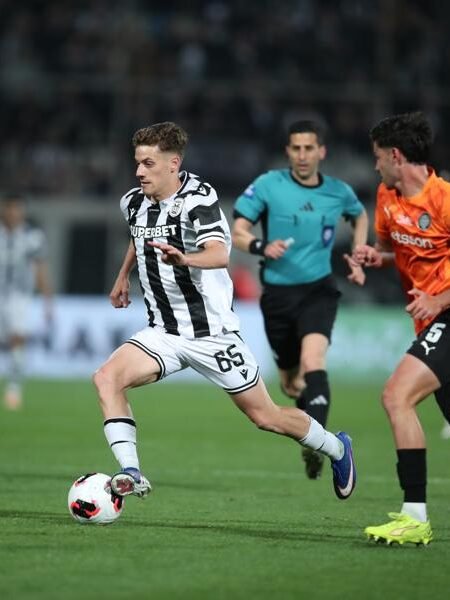 MATCH WORN SHIRT UNWASHED  GIANNIS KONSTANTELIAS PAOK - OFI 2-3 (25/04/26) GREEK CUP FINAL - COA BY EPO