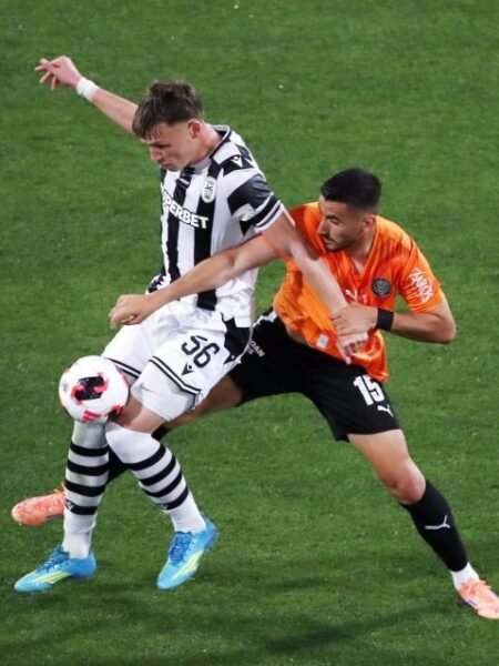 COLLECTABLE MATCH WORN SHIRT UNWASHED  ACHILLEAS POUGGOURAS PAOK - OFI 2-3 (25/04/26) GREEK CUP FINAL - COA BY EPO