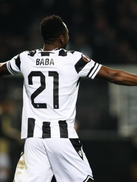 ABDUL RAHMAN BABA – PAOK – MATCH WORN (UNWASHED) JERSEY – LUDOGORETS VS PAOK (3-3, 11/12/2025) – UEFA EUROPA LEAGUE