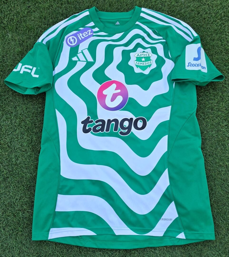 CHARALAMBOS CHARALAMPOUS – ARIS LIMASSOL – MATCH WORN JERSEY – STOIXIMAN CYPRUS LEAGUE – SEASON 2025/2026 - Image 3