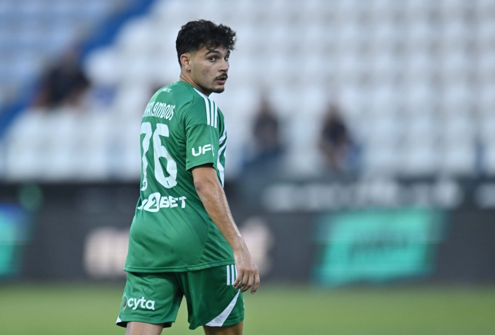 CHARALAMBOS CHARALAMPOUS – ARIS LIMASSOL – MATCH WORN JERSEY – STOIXIMAN CYPRUS LEAGUE – SEASON 2025/2026 - Image 4