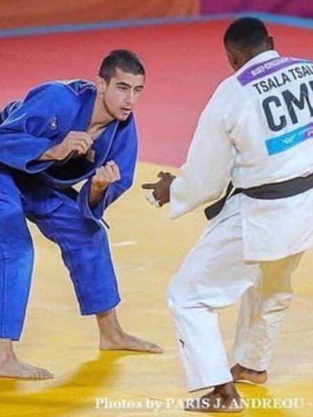 PETROS CHRISTODOULIDES - CYPRUS NATIONAL TEAM - MATCH WORN AND SIGNED UNIFORM - COMMONWEALTH GAMES 2022 – JUDO