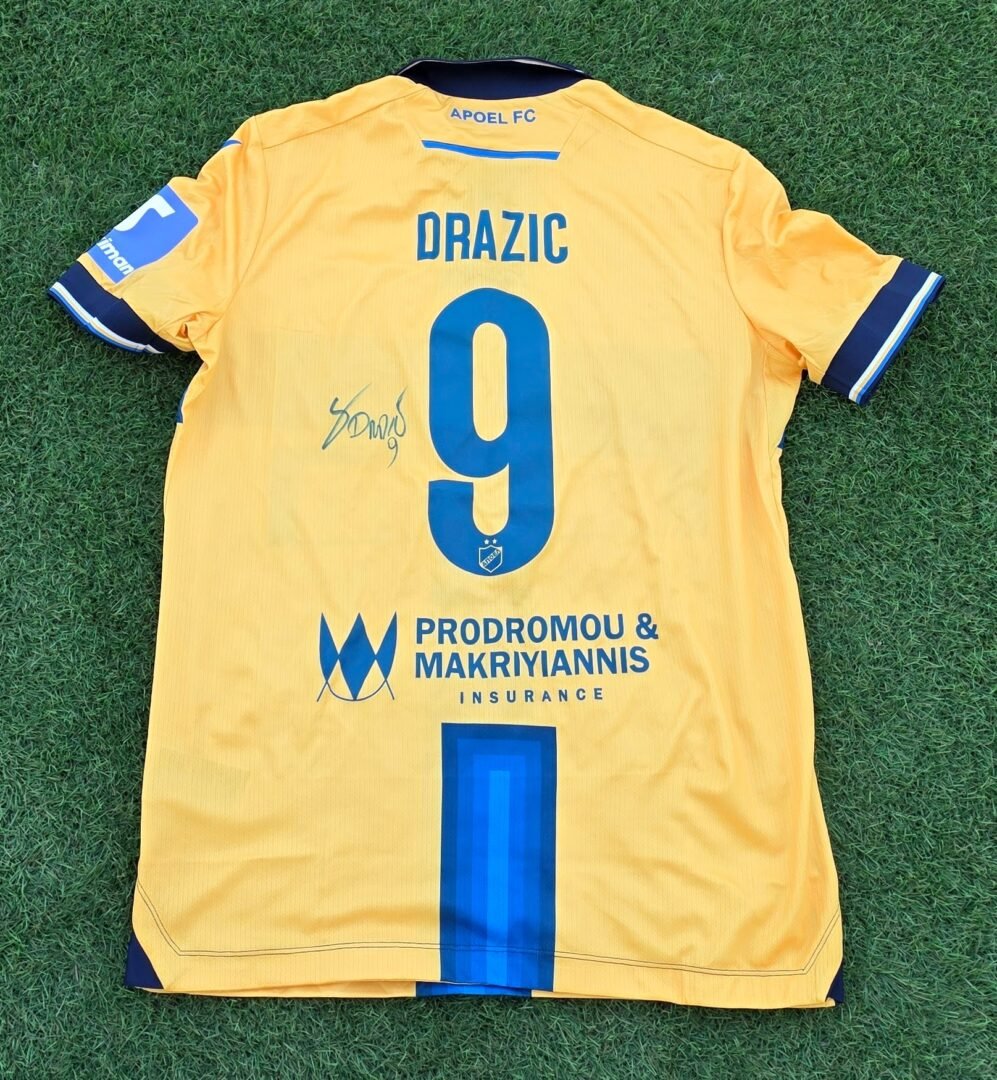 STEFAN DRAZIC – APOEL – MATCH WORN AND SIGNED JERSEY – STOIXIMAN CYPRUS LEAGUE – SEASON 2025/2026 - Image 2