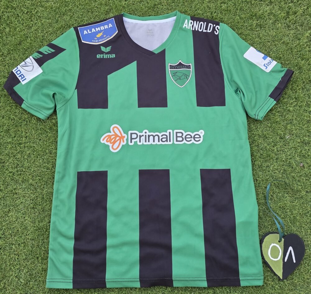 ORHAN DZEPAR – OLYMPIAKOS NICOSIA – MATCH WORN AND SIGNED JERSEY – STOIXIMAN CYPRUS LEAGUE – SEASON 2025/2026 - Image 4