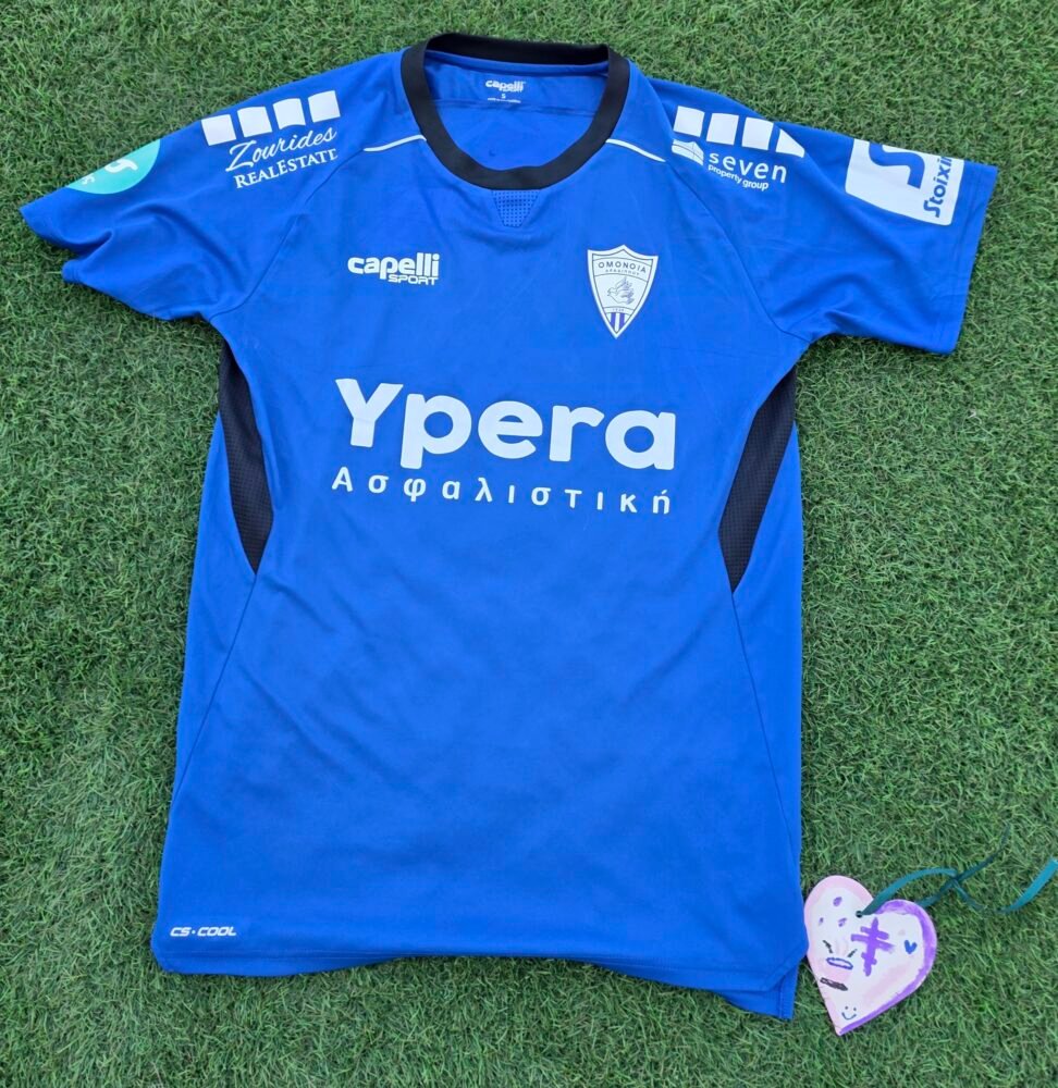 NEKTARIOS EDWARDS – OMONOIA ARADIPPOU – MATCH WORN AND SIGNED JERSEY – STOIXIMAN CYPRUS LEAGUE – SEASON 2025/2026 - Image 4