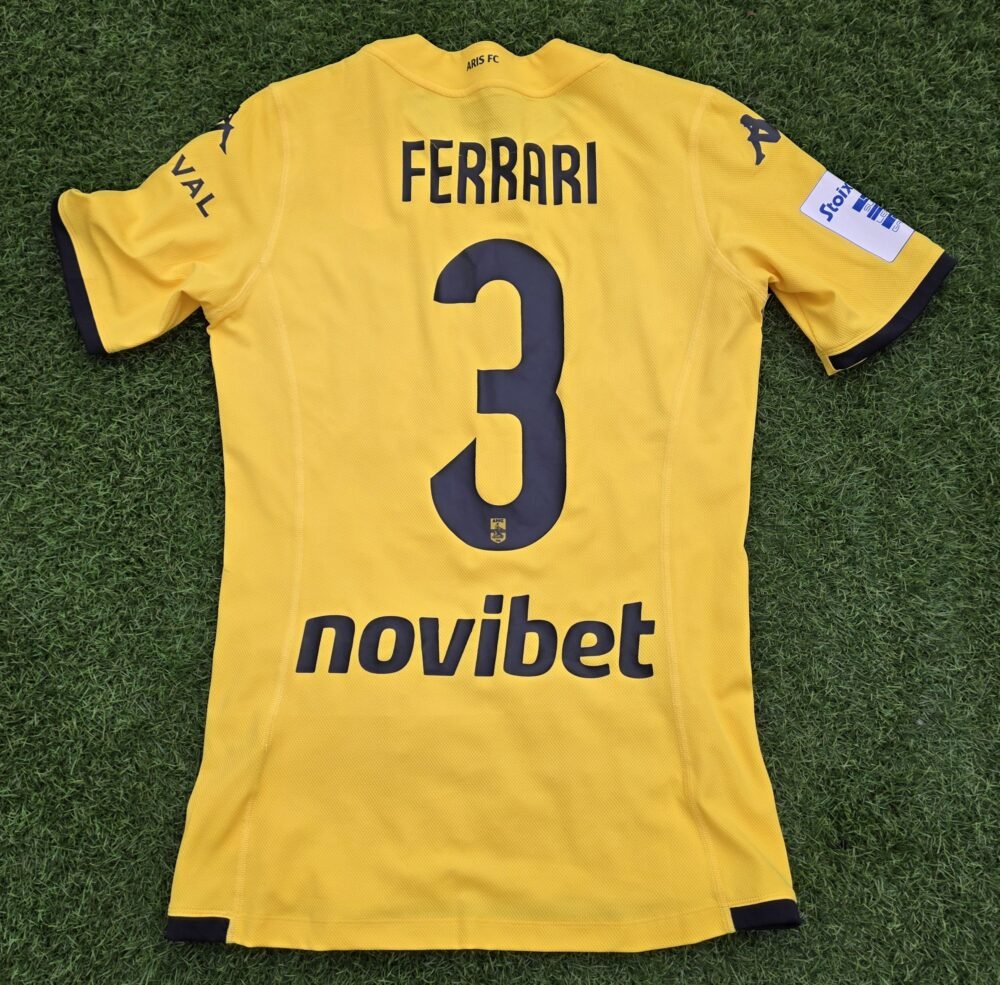 FRANCO FERRARI – ARIS THESSALONIKI – MATCH WORN JERSEY – GREEK SUPER LEAGUE – SEASON 2023/2024 - Image 2