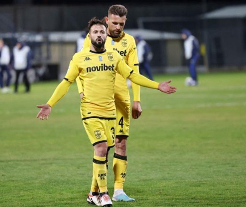 FRANCO FERRARI – ARIS THESSALONIKI – MATCH WORN JERSEY – GREEK SUPER LEAGUE – SEASON 2023/2024 - Image 4