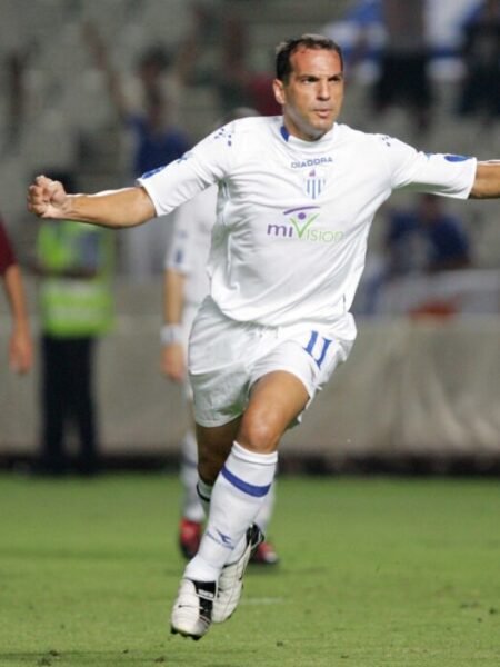 NIKOS FROUSSOS - ANORTHOSIS FAMAGUSTA - MATCH-WORN JERSEY VS TRABZONSPOR (3-1, 26/07/2005) - CHAMPIONS LEAGUE QUALIFIERS