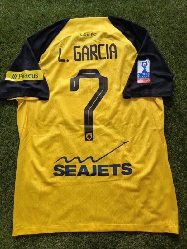 MATCH ISSUED/WORN SHIRT  LIVAI GARCIA  AEK F.C SEASON 2024/25 GREEK CUP - Image 2