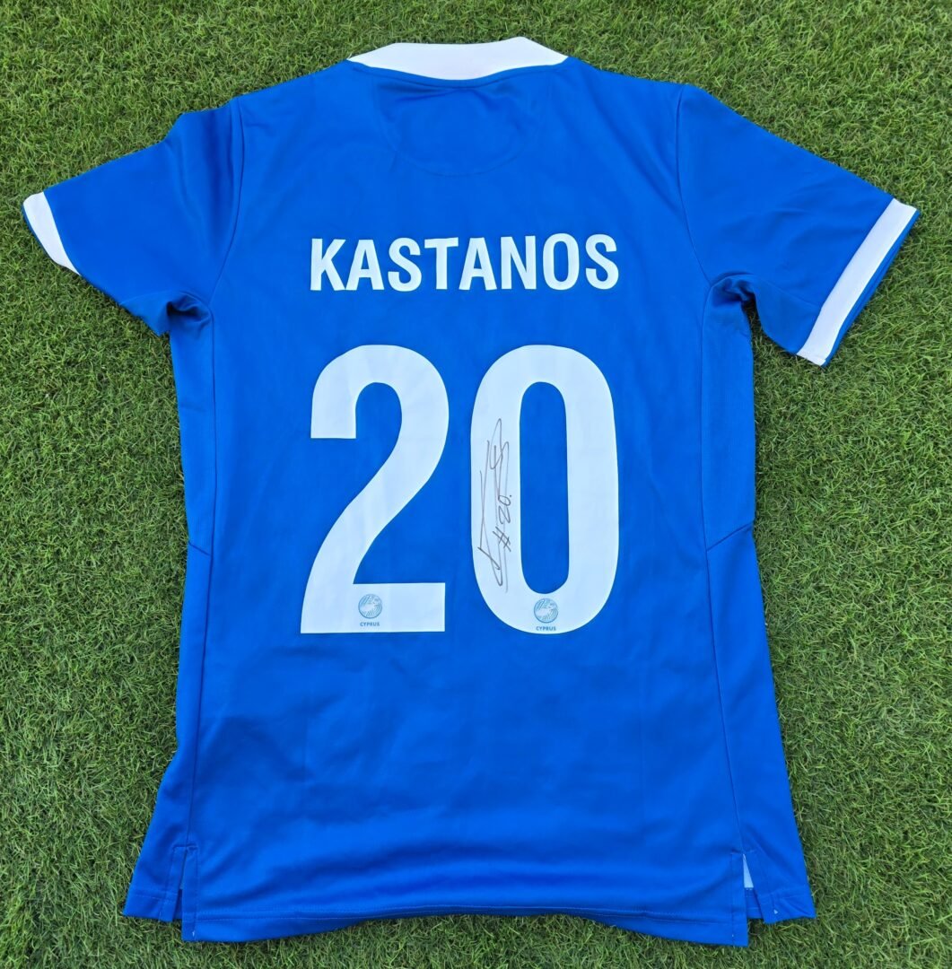 GRIGORIS KASTANOS – CYPRUS NATIONAL TEAM – MATCH WORN OR MATCH ISSUED JERSEY – CYPRUS VS MOLDOVA (3-2, 30/03/2026) – INTERNATIONAL FRIENDLY – GOALSCORER - Image 3