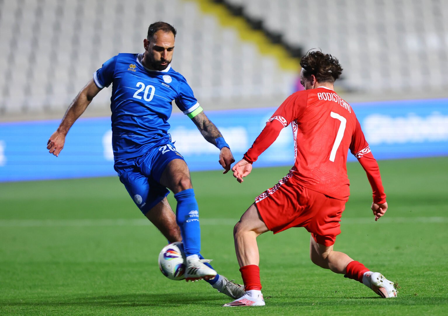GRIGORIS KASTANOS – CYPRUS NATIONAL TEAM – MATCH WORN OR MATCH ISSUED JERSEY – CYPRUS VS MOLDOVA (3-2, 30/03/2026) – INTERNATIONAL FRIENDLY – GOALSCORER - Image 5
