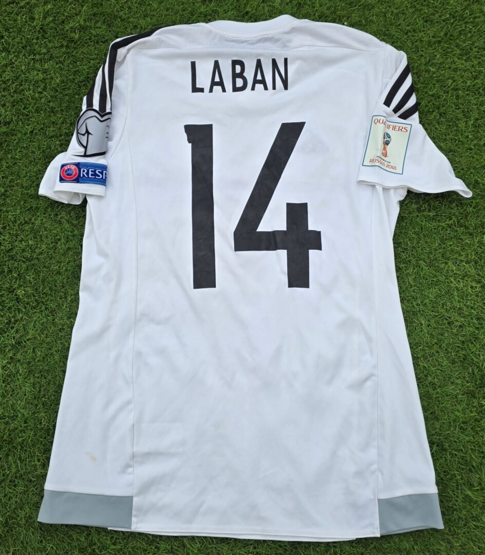 VINCENT LABAN – CYPRUS NATIONAL TEAM – MATCH WORN JERSEY – FIFA WORLD CUP 2018 QUALIFIERS - Image 2