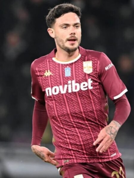 DAVID MOBERG - ARIS THESSALONIKI - MATCH WORN JERSEY -SUPER LEAGUE GREECE - SEASON 2023/2024