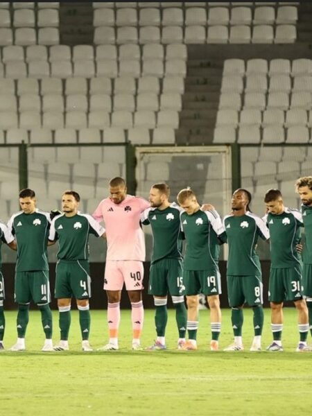 TASOS BAKASETAS – PANATHINAIKOS – MATCH WORN AND TEAM SIGNED JERSEY – SUPER LEAGUE GREECE – SEASON 2025/2026