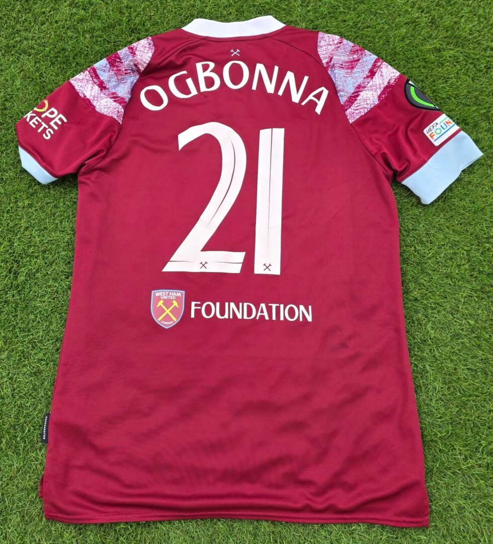 ANGELO OGBONNA – WEST HAM – CAPTAIN’S MATCH WORN JERSEY – WEST HAM VS AEK (4-0, 16/03/2023) – UEFA CONFERENCE LEAGUE – SEASON 2022/2023 - Image 2