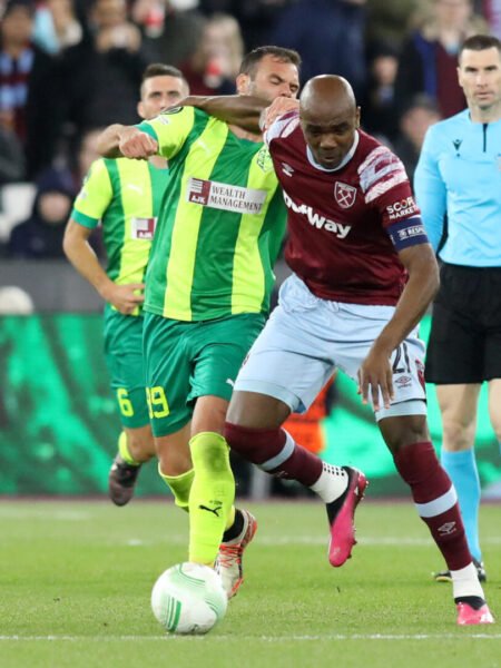ANGELO OGBONNA - WEST HAM – CAPTAIN’S MATCH WORN JERSEY - WEST HAM VS AEK (4-0, 16/03/2023) - UEFA CONFERENCE LEAGUE - SEASON 2022/2023