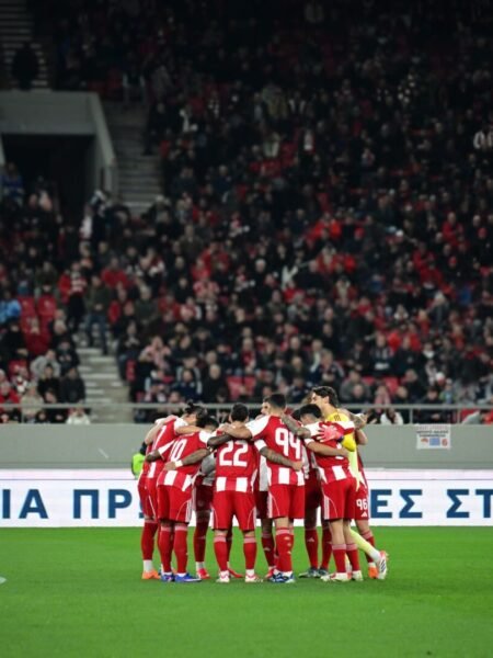 OLYMPIACOS PIRAEUS – OFFICIAL TEAM SIGNED JERSEY – SEASON 2025/2026