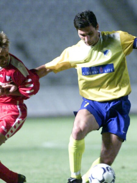 DIETER RAMUSCH - GRAZ AK – MATCH WORN JERSEY IN APOEL VS GRAZ AK (2-0, 19/09/2002) - UEFA CUP