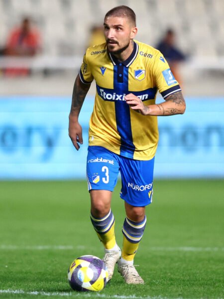 KOSTAS STAFYLIDES - APOEL NICOSIA – MATCH WORN AND SIGNED JERSEY – STOIXIMAN CYPRUS LEAGUE – SEASON 2025/2026