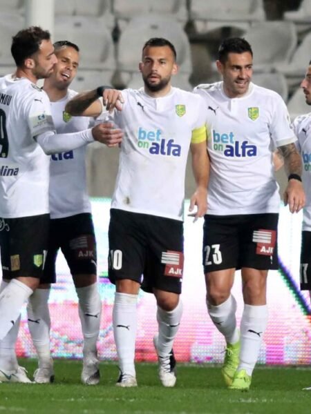 FLORIAN TAULEMESSE - AEK LARNACA - OFFICIAL SIGNED JERSEY - SEASON 2020/2021