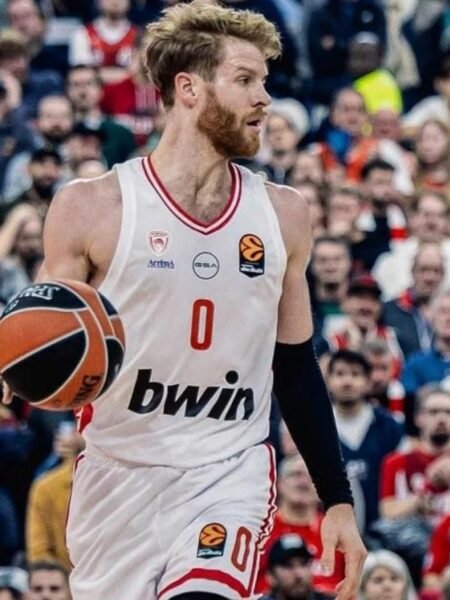 THOMAS WALKUP - OLYMPIACOS PIRAEUS - MATCH WORN AND TEAM SIGNED JERSEY - EUROLEAGUE - SEASON 2025/2026