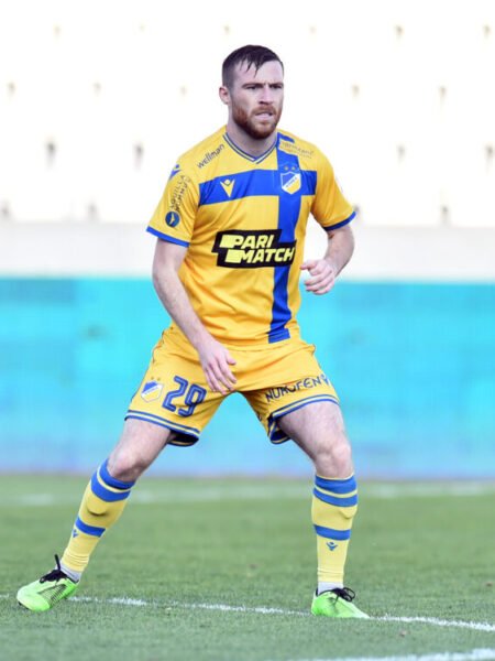 JACK BYRNE - APOEL – MATCH ISSUED JERSEY - CYPRIOT FIRST DIVISION - SEASON 2021/2022