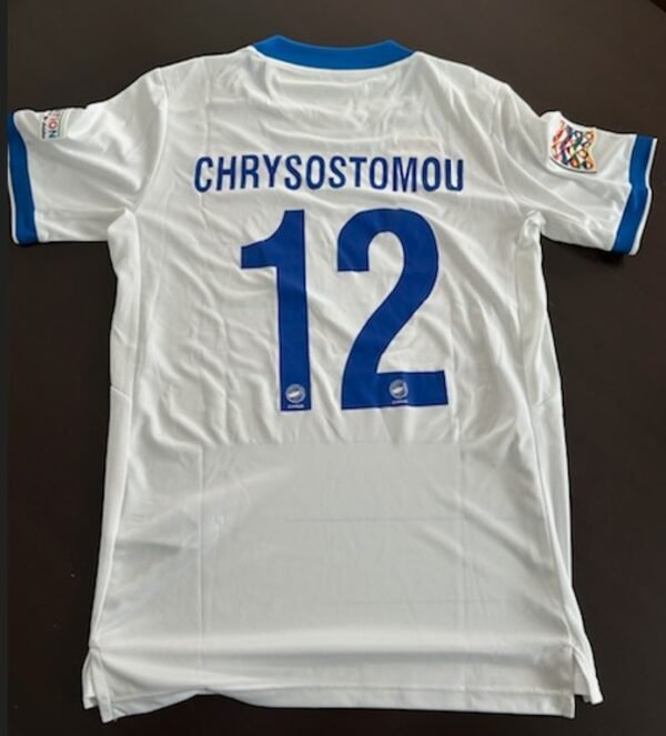 Andreas Chrysostomou – Cyprus National Team – Match Issued Shirt – Nations League 2024 - Image 2