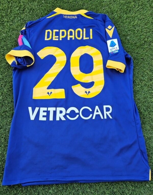 Fabio Depaoli – Hellas Verona – MATCH-WORN SHIRT – SERIE A – SEASON 2022/2023 - Image 2