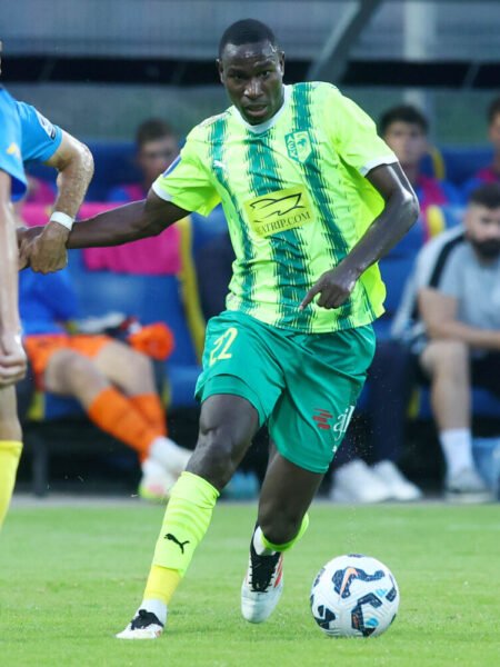 GODSWILL EKPOLO – AEK LARNACA – MATCH WORN AND SIGNED JERSEY – CELJE VS AEK LARNACA (1-1, 24/7/2025) – EUROPA LEAGUE QUALIFIERS