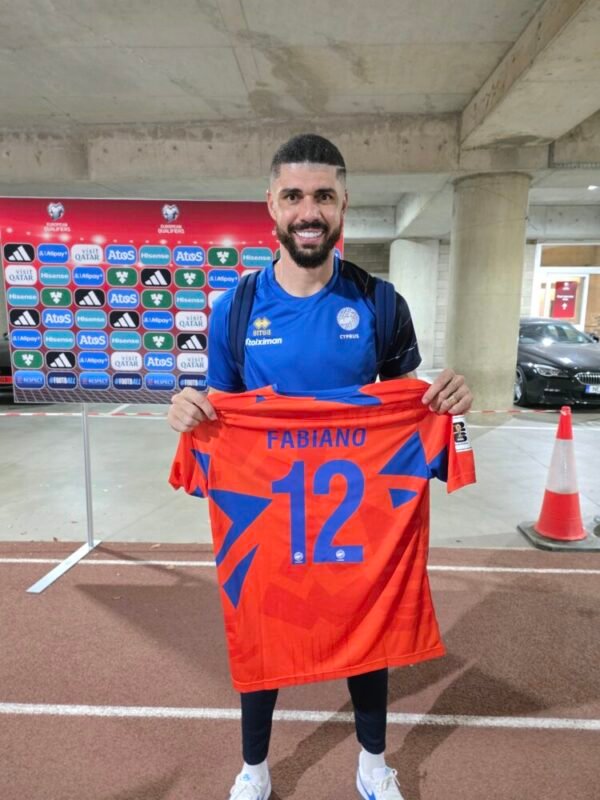 FABIANO FREITAS – CYPRUS NATIONAL TEAM – MATCH WORN (UNWASHED) – CYPRUS VS ROMANIA (2-2, 9/9/2025) – WC 2026 QUALIFIERS - Image 2