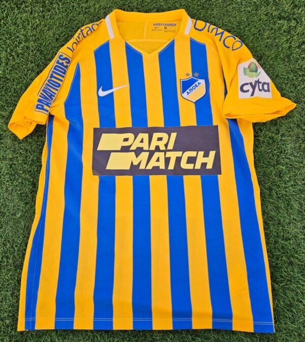 Mickaël Facchinetti – APOEL – MATCH WORN JERSEY – CYPRUS FIRST DIVISION – SEASON 2018/2019 - Image 3