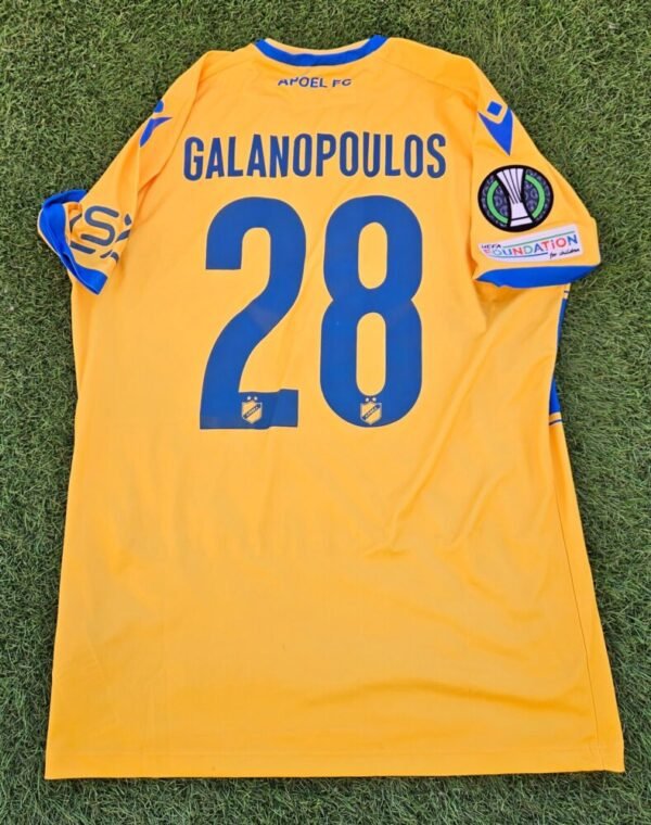 Kostas Galanopoulos – APOEL Nicosia – Match Worn (Unwashed) – EUROPA CONFERENCE LEAGUE – (APOEL vs Celje, 20/02/2025, 0-2) - Image 2