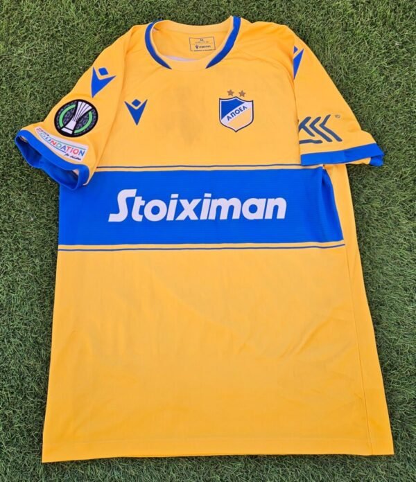 Kostas Galanopoulos – APOEL Nicosia – Match Worn (Unwashed) – EUROPA CONFERENCE LEAGUE – (APOEL vs Celje, 20/02/2025, 0-2) - Image 3