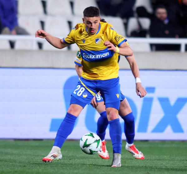 Kostas Galanopoulos – APOEL Nicosia – Match Worn (Unwashed) – EUROPA CONFERENCE LEAGUE – (APOEL vs Celje, 20/02/2025, 0-2)
