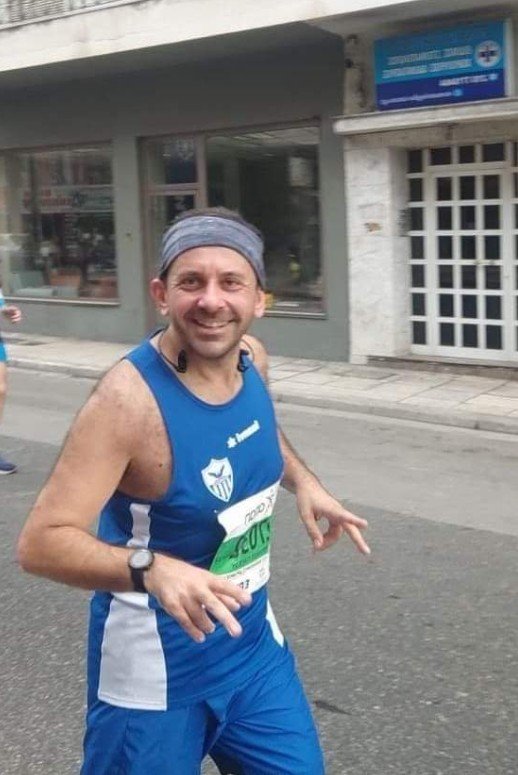 KYRIAKOS GIAGKOU – ANORTHOSIS FAMAGUSTA – MATCH-WORN JERSEY IN ATHENS MARATHON 2024