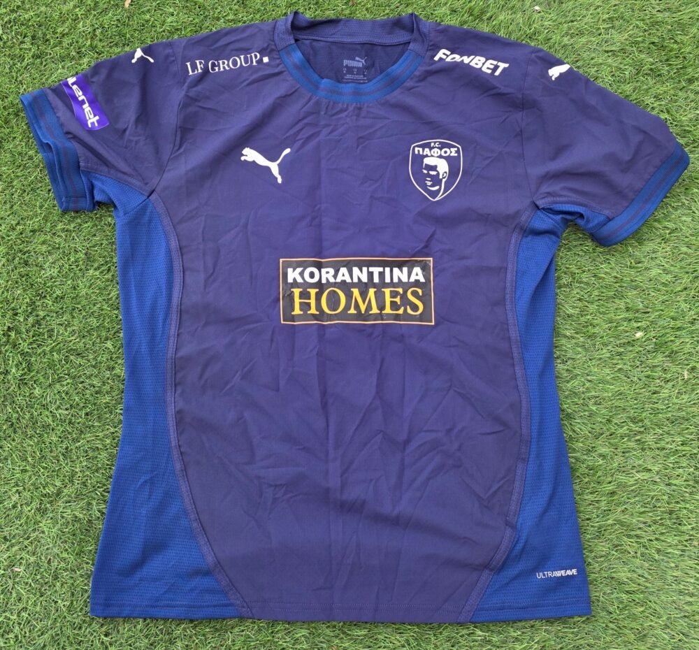 JAJA – PAFOS FC – MATCH-WORN AND SIGNED JERSEY – PAFOS VS DYNAMO KYIV (2-0, 12/08/2025) – UEFA CHAMPIONS LEAGUE QUALIFIERS - Image 4