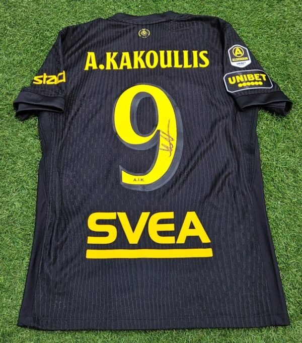 Andronikos Kakoullis – AIK – MATCH WORN AND SIGNED JERSEY IN THE MATCH AIK vs Djurgården (1-1, 4/5/2025) – ALLSVENSKAN - Image 2