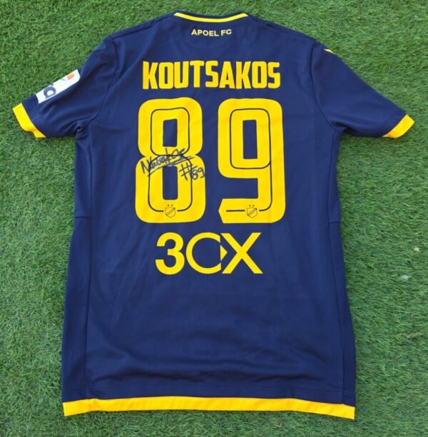 NIKOLAS KOUTSAKOS – APOEL FC – MATCH ISSUED AND SIGNED JERSEY – CYPRIOT FIRST DIVISION – SEASON 2020/2021 - Image 2