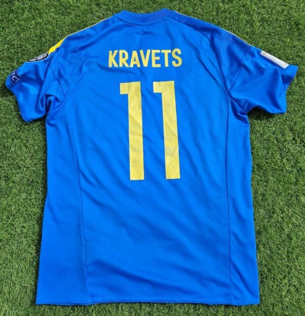 ARTEM KRAVETS – UKRAINE NATIONAL TEAM – MATCH-WORN JERSEY FROM UKRAINE VS KOSOVO (9/10/2016, 3–0) – WORLD CUP 2018 QUALIFIERS - Image 2