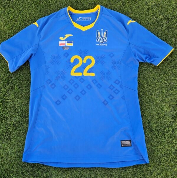 Mykola Matvienko – Ukraine National Team – WORN JERSEY IN THE MATCH POLAND vs UKRAINE (2-0, 11/11/2020) – FRIENDLY MATCH - Image 3