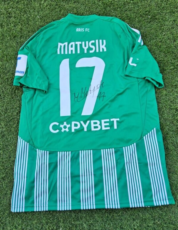 Milosz Matysik – Aris Limassol – MATCH-WORN AND SIGNED SHIRT – CYPRUS FIRST DIVISION CHAMPIONSHIP – SEASON 2024/2025 - Image 2