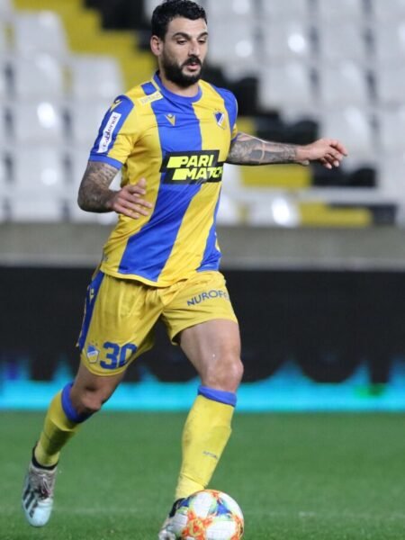 GIORGOS MERKIS - APOEL - MATCH-ISSUED AND SIGNED SHORTS - SEASON 2019/2020