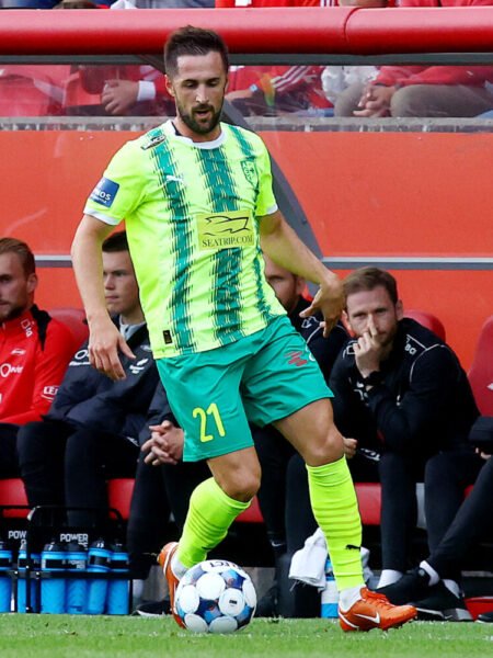 JORGE MIRAMON - AEK LARNACA - MATCH-WORN AND SIGNED JERSEY - BRANN VS AEK LARNACA (2-1, 21/08/2025) - UEFA CONFERENCE LEAGUE QUALIFIERS