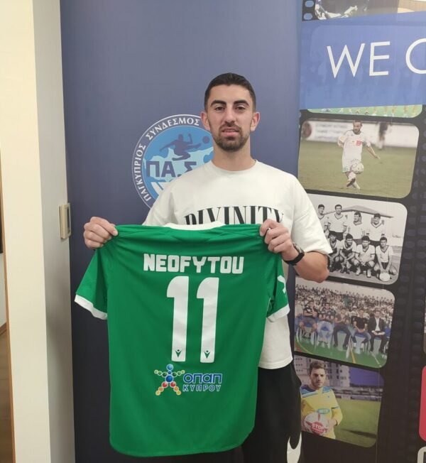 ANDREAS NEOFYTOU – DIGENIS MORFOU – MATCH WORN JERSEY VS AEZ (5-1, 26/04/2025) – CYPRIOT SECOND DIVISION – GOALSCORER - Image 2